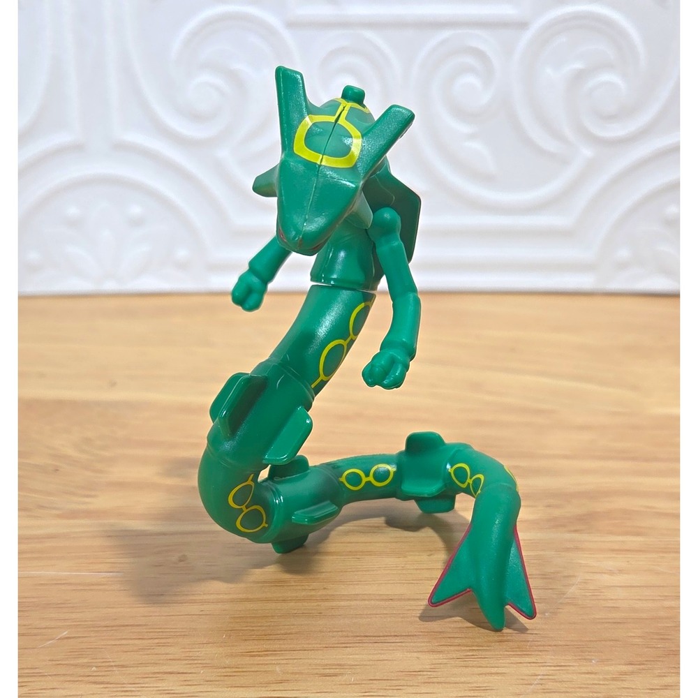 Pokémon Rayquaza Poseable Plastic Action Figure - Green Dragon/Snake